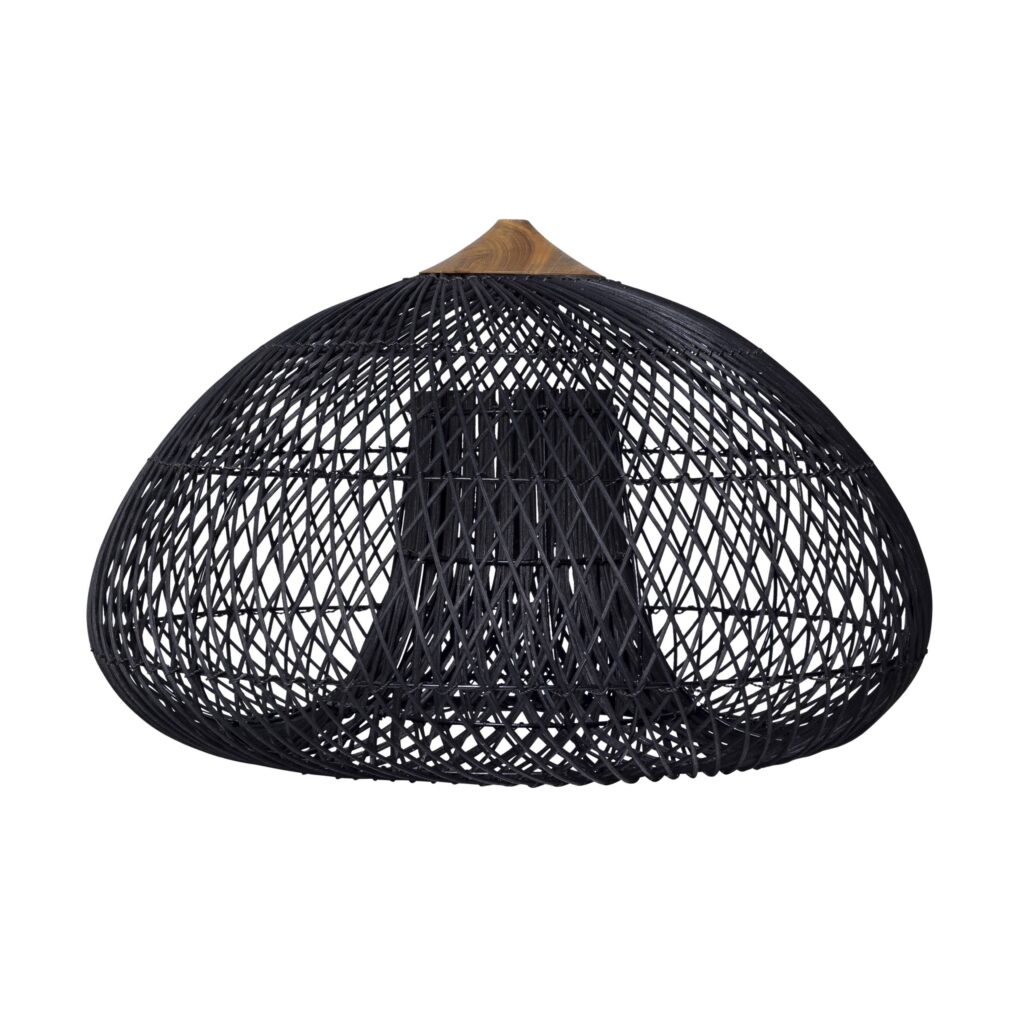 Pendant lamp Luma - Rattan - Black - 50Ø cm - PVB Collection