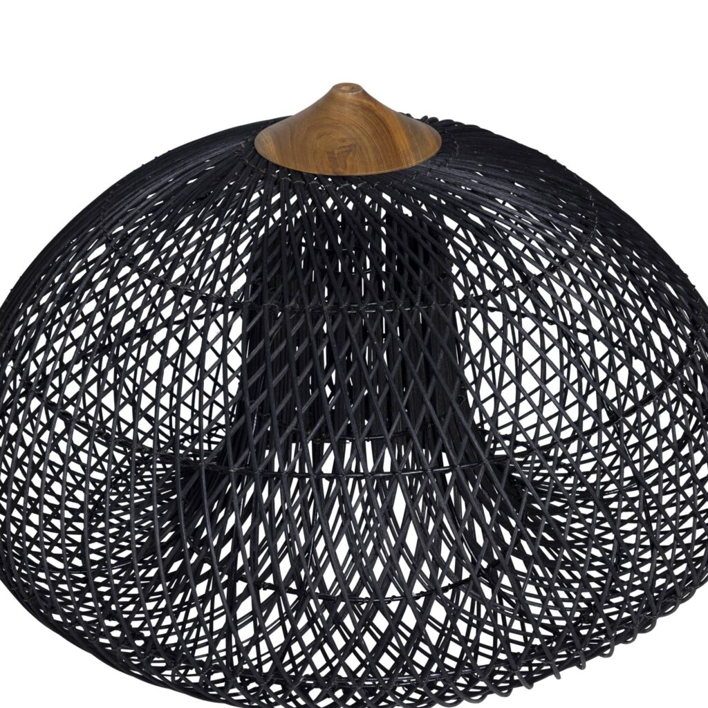 Pendant lamp Luma - Rattan - Black - 50Ø cm - PVB Collection