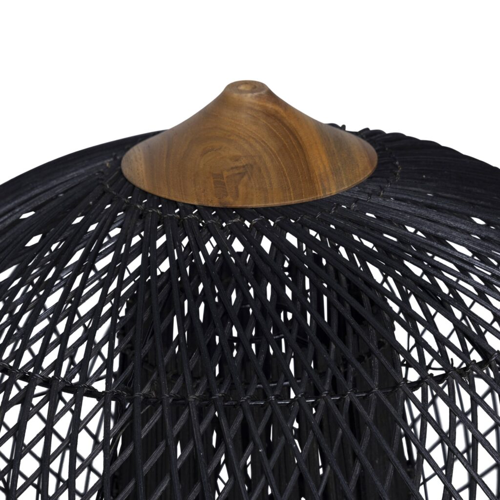 Pendant lamp Luma - Rattan - Black - 50Ø cm - PVB Collection