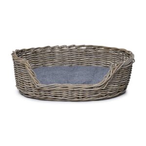 Rattan Dog Basket Oval - 70 cm long - Natural Gray - PVB Collection