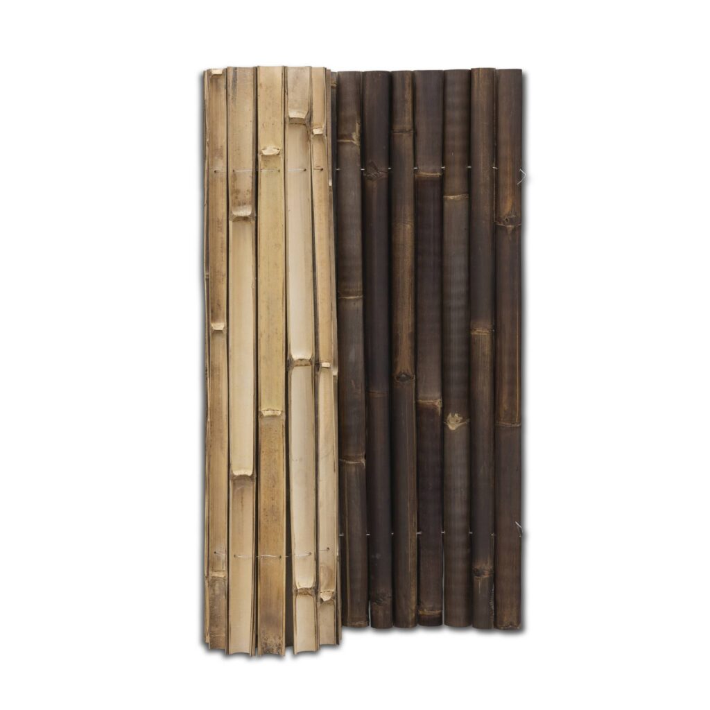 Bamboo fencing roll halfround Giant - 180 x 120 cm - Dark - Eviro Bamboo