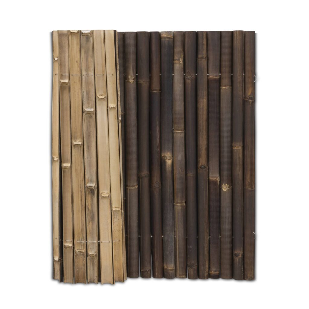 Bamboo fencing roll halfround Giant - 180 x 120 cm - Dark - Eviro Bamboo